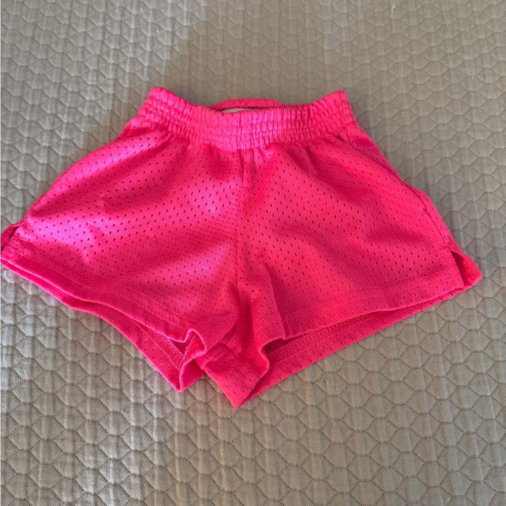 Vibrant Pink Athletic Shorts with Elastic Waistband